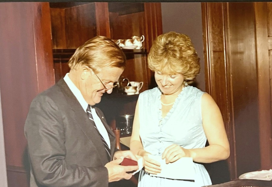 Val in the early days of her broking career